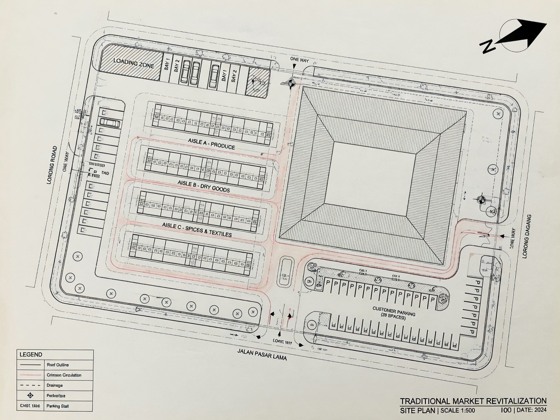 Site plan revitalisasi - skala 1:500